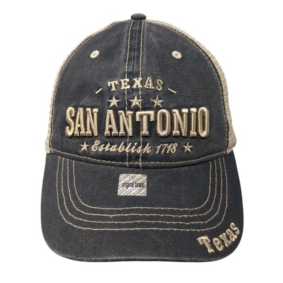 San Antonio Texas Established 1718 Trucker Hat Multicolor OS Mesh Back Lucky 7 - Picture 1 of 10